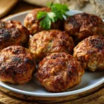 Fleischbällchen aus der Heißluftfritteuse, knusprig und lecker zubereitet
